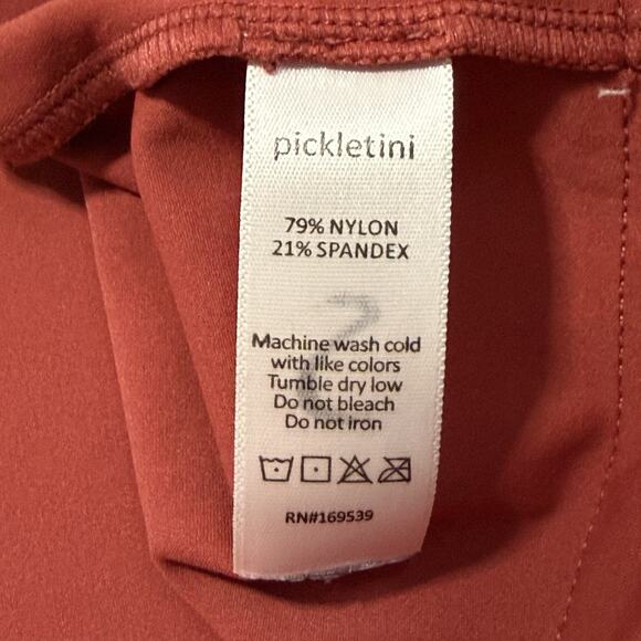 Pickletini Yasmin Zip Front Dress Size S Rust Sleeveless Pickle Ball NEW - Picture 10 of 11